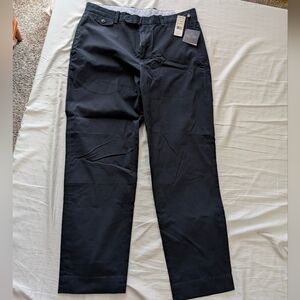NWT Brooks Brothers Men's Supima Cotton Chino Pants, Navy, Regular Fit, 34x30